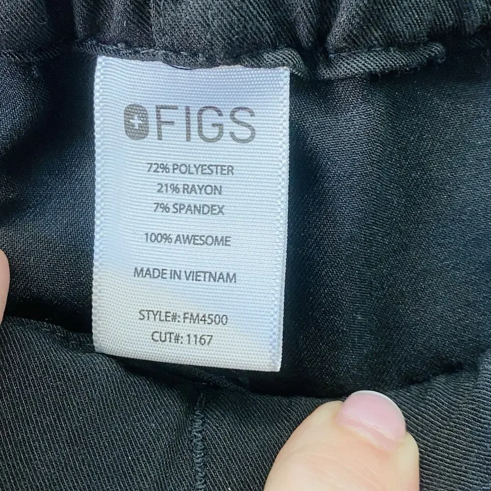 FIGS Black Pants Men’s Medium Solid Black Pisco Scrub Work Nurse Medical Doctor